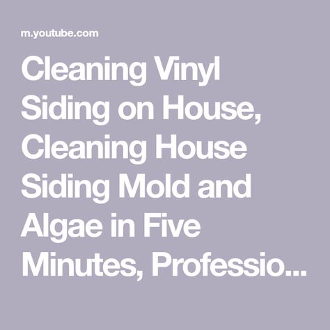 Cleaning Siding On House Diy, Vynil Siding, Clean Siding, Cleaning Vinyl Siding, House Wash, Cleaning Mold, Cleaning House, House Siding, Vinyl Siding