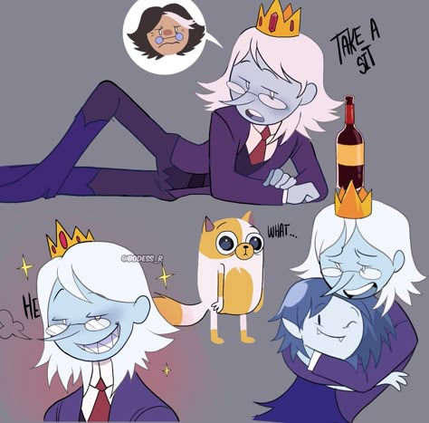 Winter King, Adveture Time, Land Of Ooo, Adventure Time Characters, Characters Inspiration Drawing, Cartoon Fan, Dream Anime, Super Cat, Ice King