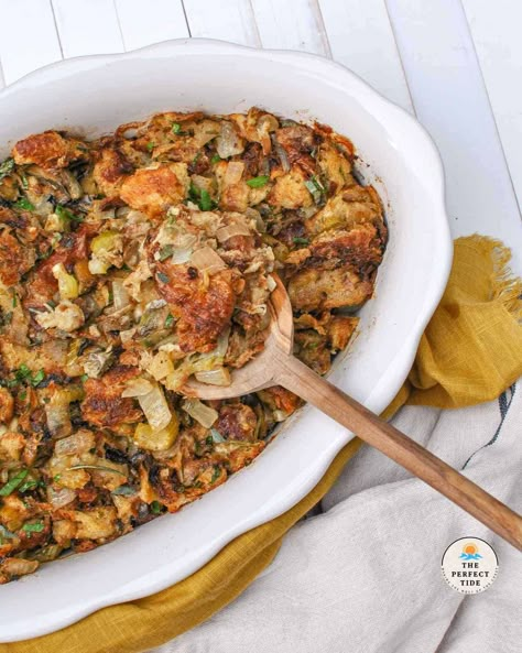 Favorite Oyster Dressing/Stuffing Make Ahead Stuffing, Best Stuffing Recipe, Best Stuffing, Sage Sausage, Thanksgiving Cooking, Thanksgiving Stuffing, Cornbread Dressing, Body Stretch, Stuffing Recipes