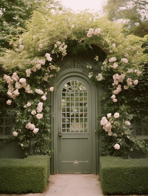 21 Backyard Garden Entrance Ideas You Will Love! Arched Entrance Exterior, Front Door Flower Arch, Secret Garden Door Entrance, Arbor Over Front Door, Garden Gate With Arch, Gated Garden Ideas, Front Door Garden Ideas Landscaping, Gate Arches Entrance, Arched Doorway Exterior