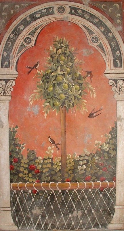 Tree Of Life Mural, Ancient World, Roman Art, Wall Paintings, Trendy Tree, Lemon Tree, Mural Wall Art, Pompeii, Mural Art