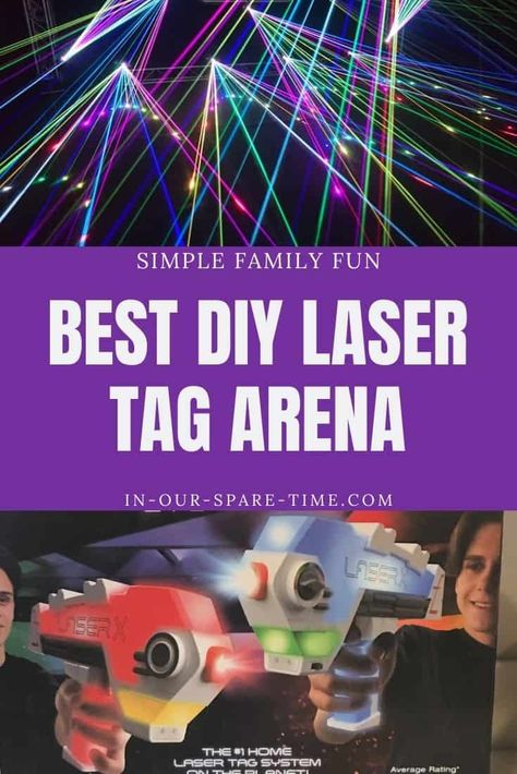 DIY Laser Tag Arena at Home - In Our Spare Time Lazer Tag Party Ideas, Laser Tag Party Ideas, Laser Tag Goody Bags, Laser Tag Birthday Party Ideas, Backyard Laser Tag Course, Laser Tag Obstacles Diy, Laser Tag Party Favor, Indoor Laser Tag Arena, Lazer Tag Birthday Party