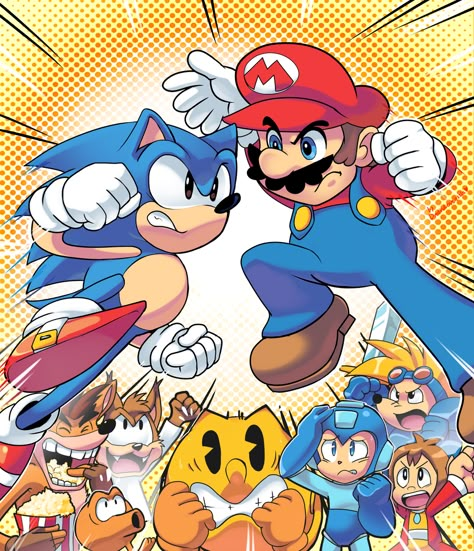 Mario And Sonic, Nintendo Super Smash Bros, Nintendo Sega, Sonic Characters, Super Mario Art, Mario Art, Smash Brothers, Super Smash Brothers, Crash Bandicoot