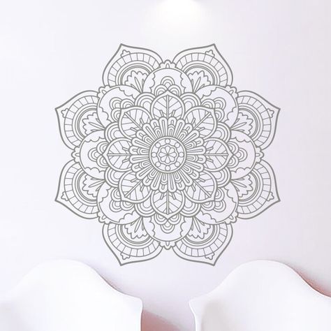 Secret Tattoos, Rose Mandala, Arrow Wall Decal, Mandala Decals, Mandala Ideas, Yoga Stickers, Bible Wall Decals, Henna Mandala, Wall Paper Phone