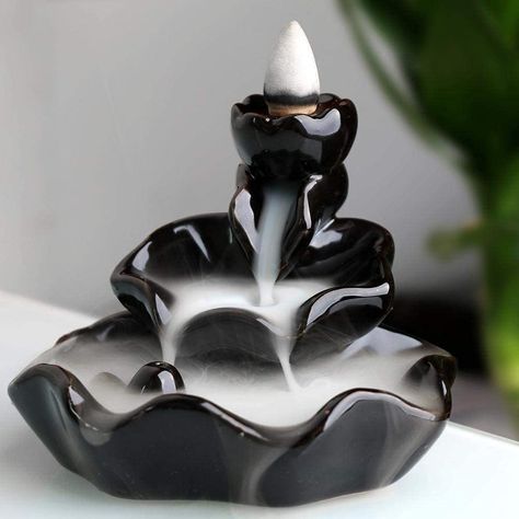 Waterfall Incense Burner, Waterfall Incense, Magia Das Ervas, Incense Burner Holder, Ceramic Incense Holder, Ceramic Incense, Aroma Therapy, Backflow Incense, Incense Sticks Holder