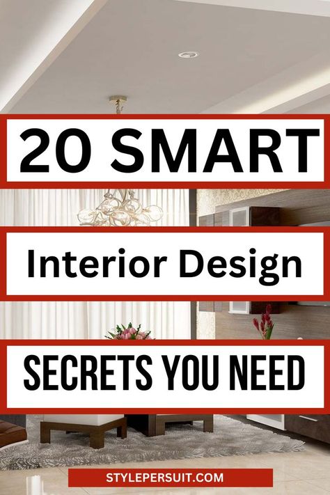 Embarking on an interior design project for your home can be both exciting and daunting. Whether you're revamping a single room or giving your entire home a makeover, having a solid set of design principles to guide you can make the process smoother and more enjoyable. Check out the 20 expert interior design tips to help you decorate your home with style and confidence: Interior Design Styles Guide, Smart Interior Design, Interior Design Secrets, Interior Design Basics, Designing A Home, Interior Design Career, Interior Design Principles, Interior Design Process, Interior Design Work