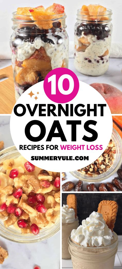 Are overnight oats good for weight loss? They can be! They're a grab-and-go no cook meal for busy weekdays mornings that offer portion control. Plus, they're far more nutrient-dense than your average breakfast muffin or pastry. You should find that these delicious overnight oats recipes fill you up on far fewer calories than muffins and pastries too. Enjoy! -Summer Yule, MS, RDN Refrigerator Oats Overnight, Delicious Overnight Oats, Overnight Oatmeal Healthy, Night Oats, Best Overnight Oats Recipe, Overnight Oats Recipes, Breakfast Oats, Breakfast Oats Overnight, Oat Recipes