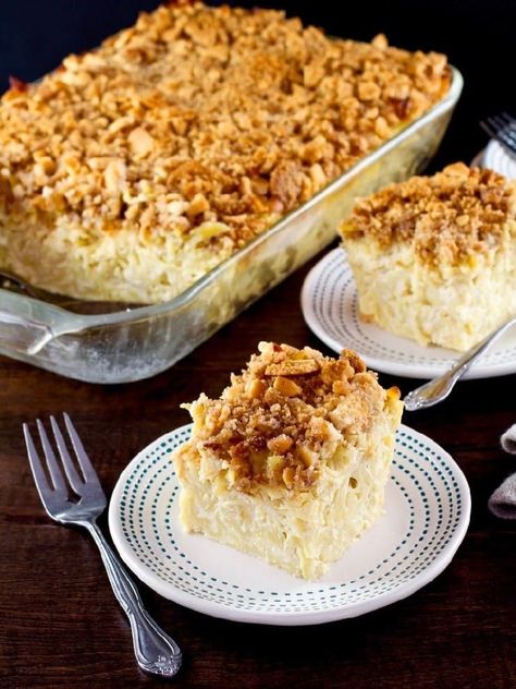 Noodle Dessert, Kugel Recipes, Noodle Kugel Recipe, Seder Meal, Banana Pudding Desserts, Rosh Hashanah Recipes, Jewish Holiday Recipes, Passover Desserts, Jewish Foods