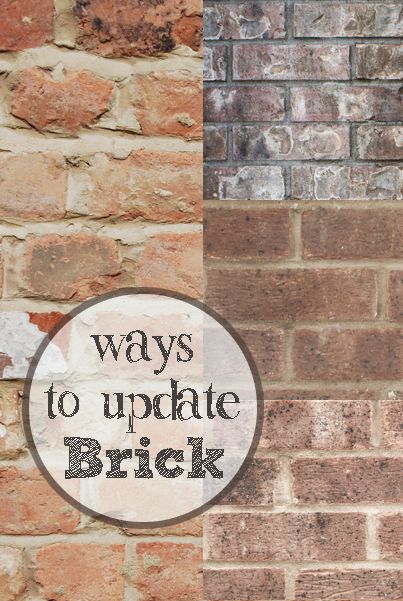 If you have brick around a fireplace or one of your walls is brick and you are looking for a way to update the look. Here are a few different styles... View the slideshow below to read more: Painted Furniture Ideas, Fireplace Redo, Fireplace Update, Fireplace Remodel, Fireplace Makeover, Painted Brick, Brick Fireplace, Home Repairs, Exterior Brick