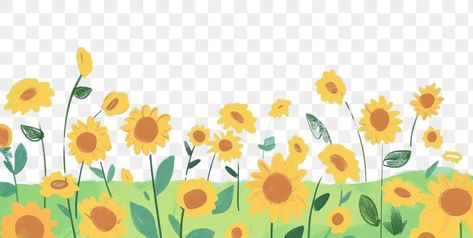 Sunflower Animation, Sunflower Field Landscape, Painting Animation, Field Illustration, Sunflower Illustration, Cute Sunflower, Field Landscape, Sunflower Field, Sunflower Fields