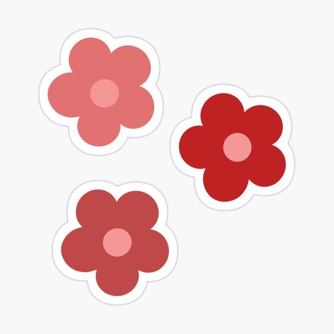 Get my art printed on awesome products. Support me at Redbubble #RBandME: https://www.redbubble.com/i/sticker/Red-Flowers-by-maddiejohnsonr/124629977.EJUG5?asc=u Red Aesthetic Printable, Red Cute Stickers, Pink And Red Stickers, Red Scrapbook Stickers, Red Stickers Printable, Aesthetic Red Stickers, Red Stickers Aesthetic Printable, Red Stickers Aesthetic, Red Flowers Drawing