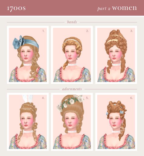 THE SIMLINE Sims 4 Cc Old Fashioned Hair, Sims 4 Cc Marie Antoinette, Sims 4 Royal Hair Cc, Marie Antoinette Sims 4 Cc, Sims 4 Rococo Hair, Sims 4 Cc Regency Hair, Rococo Sims 4, Sims 4 Historical Poses, Sims 4 Royal Hair