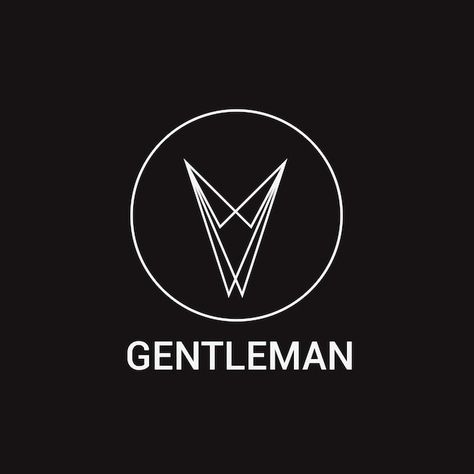 Men Fashion Logo Design Creative, Gentleman Logo Design, Mens Fashion Logo Design, Haircut Logo, Gentleman Logo, Attention Sign, Thinking Pose, Logo Hipster, Logo Design Set