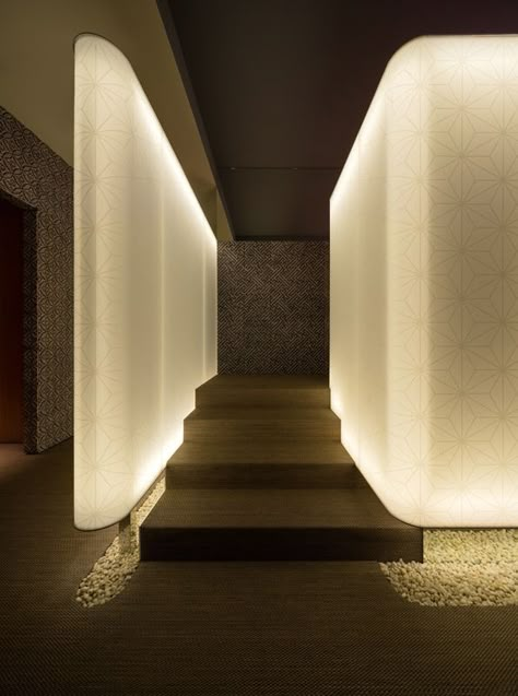 Spa Space, Architectural Lighting Design, Japanese Interiors, Dining Restaurant, Spa Design, Japanese Interior, Japanese Restaurant, Light Architecture, Hotel Design