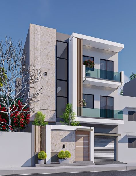 150m2 with 5 rooms 2 livingroms… Residential Building Plan, Drawing House Plans, Interior Door Styles, Small Landscape, 2 Storey House Design, Building Elevation, Townhouse Designs, Kerala House Design, Kerala Houses