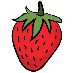 Strawberry Animation, Animated Strawberry, Strawberry Pixel Gif, Strawberry Plant Drawing Simple, Strawberry Vector, Strawberry Character Illustration, Edit Icon, Black Hand, Animated Icons