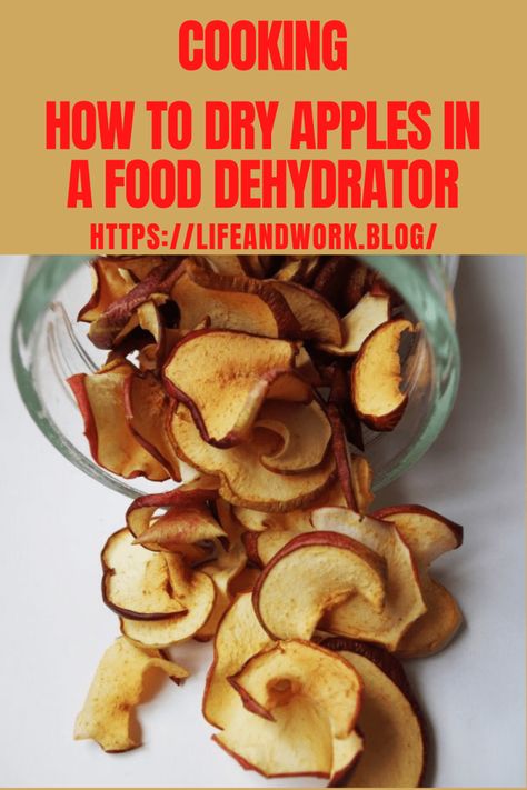 How To Dry Apples In A Food Dehydrator How To Dry Apples, Dehydrate Apples, Dry Apples, Apple Chips Dehydrator, Dried Apple Chips, Dehydrating Food Storage, Apple Chips Recipe, Heathy Snack, Dehydrated Apples