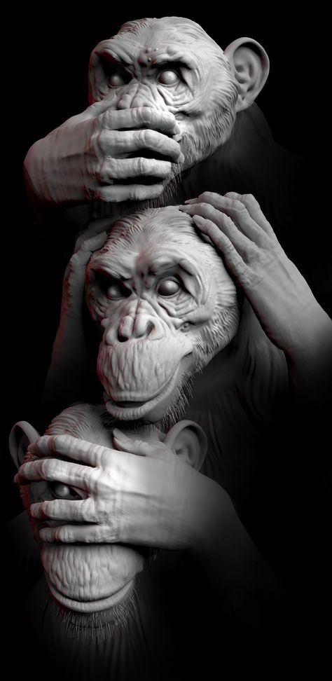 Monkey Photography, Monkey Statue, Monkey Tattoos, Three Wise Monkeys, Monkey Wallpaper, Statue Tattoo, Iphone Wallpaper For Guys, Insect Photography, Wise Monkeys