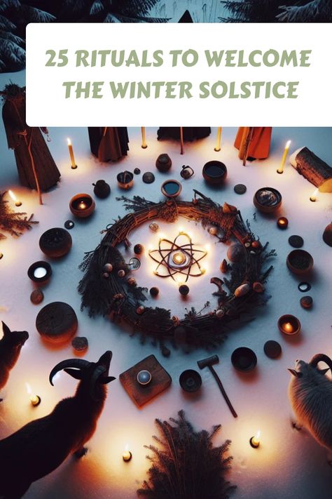 People gathered in a circle performing winter solstice rituals with candles and decorations. Text reads "25 Rituals to Welcome the Winter Solstice". Winter Solstice Gifts Diy, Fall Solstice Party, Winter Solstice Crafts, Hygge Witch, Yule 2024, Fall Solstice, Witchy Recipes, Solstice Traditions, Yule Ideas