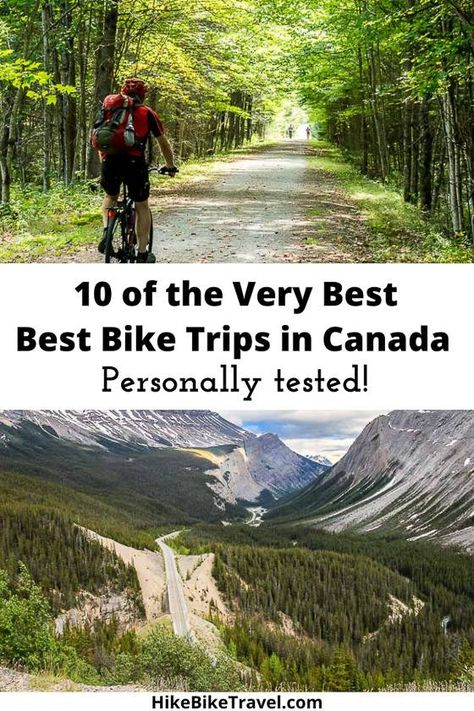 10 of the best bike trips in Canada - from coast to coast #biking #cycling #biketrips #Canadabiking #Canadabikerides Bike Touring Packing, Cross Country Bike, Mt Bike, Bike Packing, Bicycle Trail, Bike Travel, Bike Trip, Retirement Ideas, Bike Touring