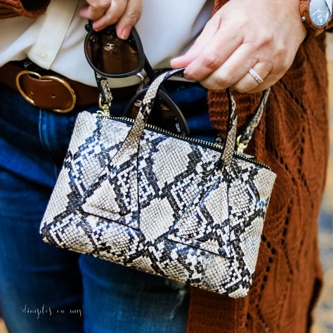 Ageless Style Archives - dimplesonmywhat Snake Print Bag, Snake Bag, Small Snakes, Holiday Cocktail Party, Buffalo Plaid Flannel, Snake Art, Holiday Cocktail, Cropped Wide Leg Jeans, Ageless Style