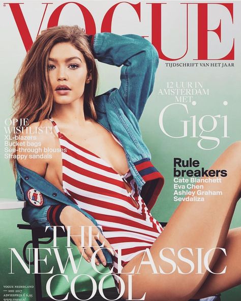 Image may contain: 1 person Gigi Hadid Magazine Cover, Gigi Hadid Magazine, Vogue Gigi Hadid, Vogue Magazine Fashion, Magazine Cover Shoot, Vogue Netherlands, Eva Chen, High Fashion Photography, Janet Guzman