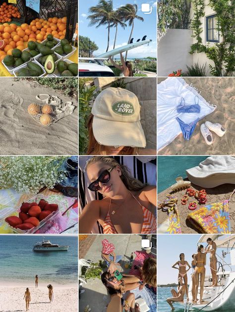 Tropical Summer Insta Feed, Tropical Summer Feed, European Instagram Feed, Beachy Instagram Feed, Tropical Instagram Feed, That Girl Instagram Feed, Summer Ig Feed, Summer Insta Feed, Lifestyle Instagram Feed