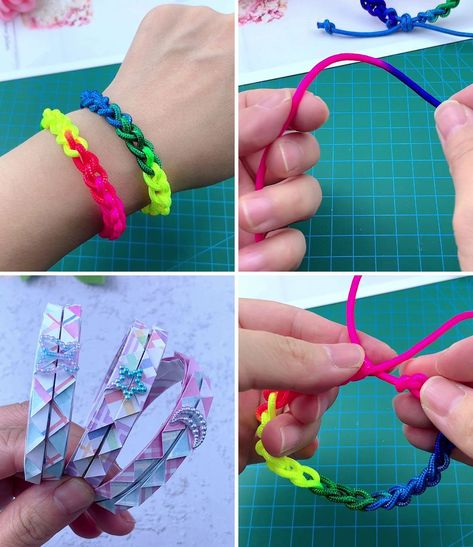 Simple DIY Bracelet Patterns using String | bracelet, pattern, friendship bracelet | Easy to make Friendship Bands at home :) | By Simple Crafts Friendship Bracelet Easy, Friendship Bands, Friendship Bracelets Easy, Bracelet Easy, Simple Crafts, Simple Bracelets, Diy Creative Crafts, String Bracelet, Diy Bracelet