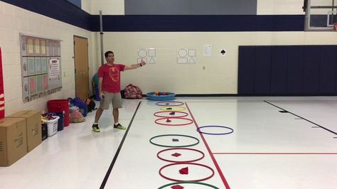 TeachPhysEd - Flip The Hoop Underhand Throwing Pe, Underhand Throwing Games, Physed Games, Adapted Pe, Frisbee Games, Pe Lesson Plans, Elementary Physical Education, Elementary Pe, Physical Education Lessons