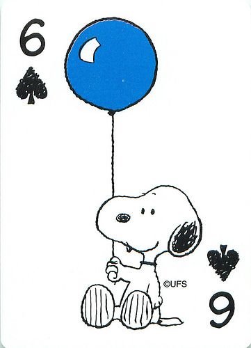 Snoopy Playing Cards | Snoopy comic playing card six. | Mark Anderson | Flickr Cartoon Cards, Snoopy Birthday Party, Snoopy Birthday, Snoopy Comics, Thanksgiving Pictures, Playing Cards Art, Snoopy Images, Peanuts Cartoon, Snoopy Pictures