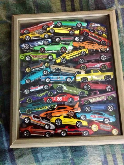 25+ Creative Ways to Organize Kids Cars | momooze Hot Wheels Storage, Organize Kids, Hot Wheels Display, Cars Room, Ways To Organize, Organization Kids, Toy Cars, Shadow Boxes, Kids' Room