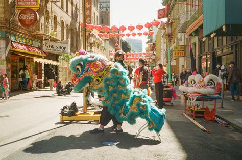 Chinatown is Empty on Behance Chinatown Movie Aesthetic, China Town Photography, Chinatown Illustration, Mamiya 7, Chinatown Street Photography, Chinatown 1974, Transamerica Pyramid, Lion Costume, Fields Photography