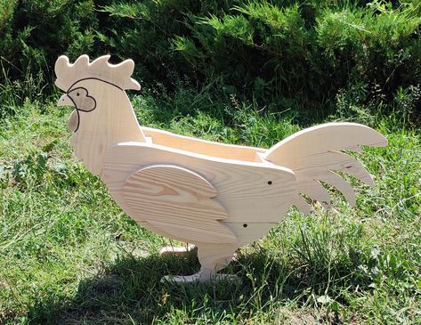 Wood Animal Patterns, Chicken Applique, Chicken Jokes, Planter Box Plans, Wood Yard Art, Bird Houses Ideas Diy, Dovetail Jig, Wood Craft Patterns, Scrap Wood Crafts