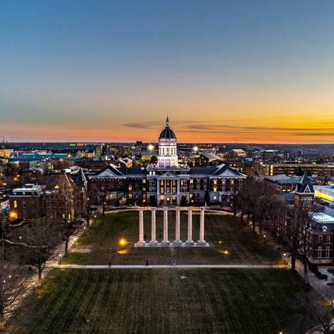 Columbia Missouri Columbia Missouri Aesthetic, Mizzou Aesthetic, Mizzou Campus, Jesse Hall, Emily Core, Mizzou Football, Cheap Desk, Columbia Missouri, City Planning