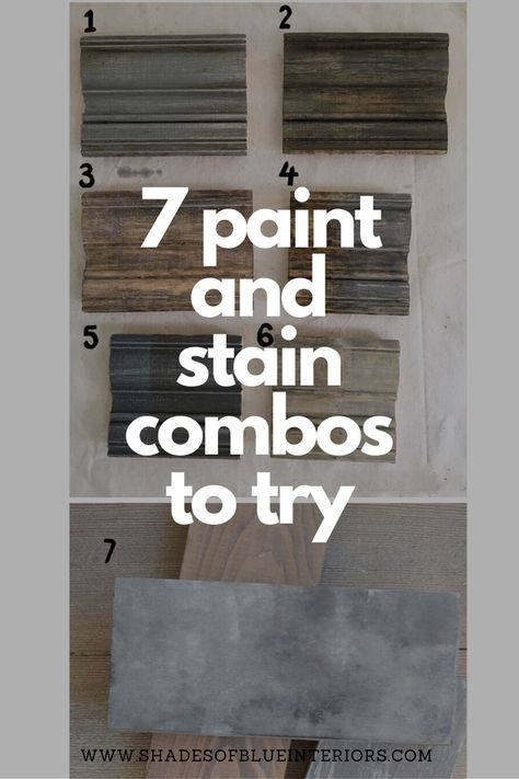 Painting Over Stained Wood, Blue Wood Stain, Stain Over Paint, Paint Stained Wood, Colours That Go With Grey, Best Wood Stain, Gray Stained Wood, Painted Kitchen Tables, Weathered Grey Stain