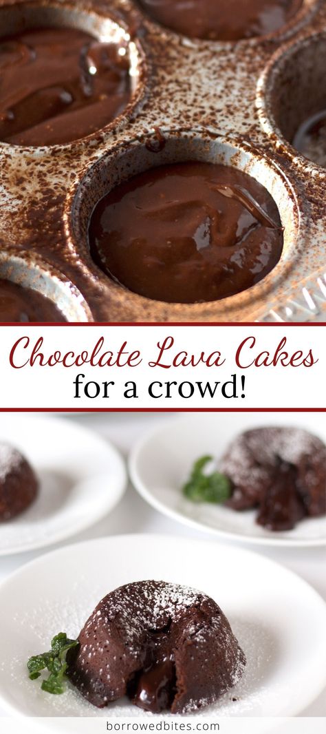 Chocolate Loving Spoon Cake, Molten Chocolate Lava Cake In A Mug, Easy Gooey Chocolate Desserts, Volcano Chocolate Cake Lava, Molten Chocolate Lava Cake Easy, Lava Cake Recipe For One, Lava Cake For A Crowd, Mini Volcano Cakes, Baked Lava Cake