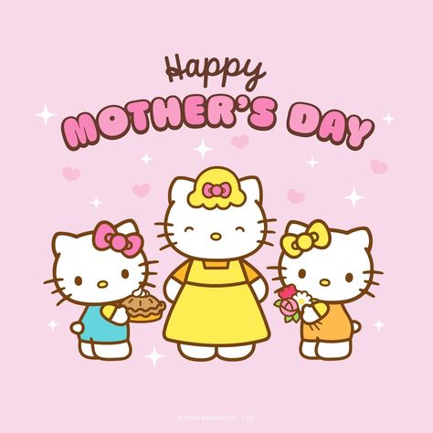 Mix Baby Girl, Happy Mother's Day Card, Hello Kitty Backgrounds, Hello Kitty Art, Hello Kitty Pictures, Sweetest Day, Hello Kitty Collection, First Mothers Day, Happy Mother