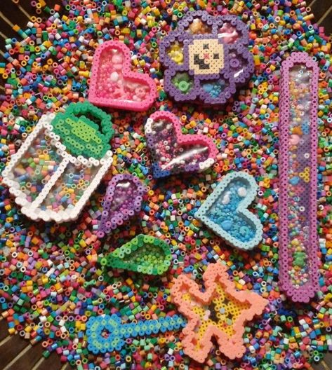 Perler Bead Shaker, Perler Shaker, Bluey Perler Beads, Scene Perler Beads, Kandi Crafts, Rave Bracelets, Make Clay Beads, Kandi Inspo, Diy Kandi Bracelets