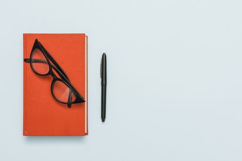 Top view of book and glasses Photo | Free Download Book And Glasses, Png Top, Oh Well, Instagram Icons, Top View, Vector Icons, Architecture Design, Free Download, Mural