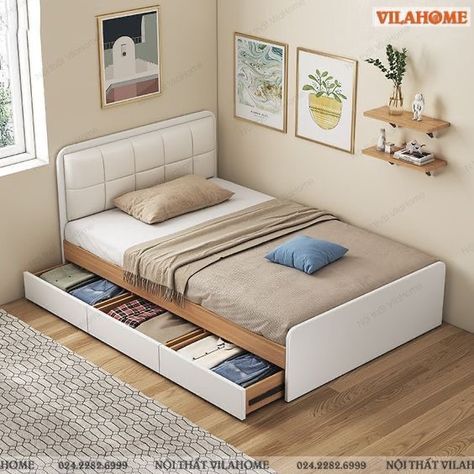 Bed With Drawers Underneath, Kids Bed Design, Ideas Habitaciones, Bed Frame Design, Bed Design Modern, Small Bedroom Decor, Bedroom Decor Design, King Bed Frame, Bed Furniture Design