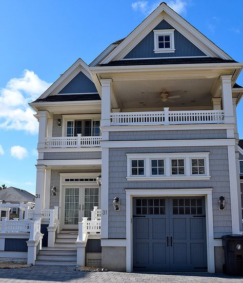 RPopovitch Builders | Exteriors Coastal House Exteriors, Beach Town House Exterior, Beach Townhouse Exterior, Beachy Exterior House, Bloxburg Family Beach House, Small Coastal House Exterior, Beach House Inspo Exterior, Coastal Beach House Exterior Cottage Style, Beach Town Houses