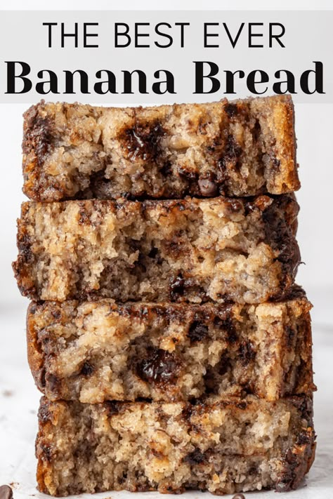 Vegan Chocolate Chip Banana Bread, Banana Bread Easy, One Bowl Banana Bread, Feasting On Fruit, Chocolate Chip Banana Bread Recipe, Chocolate Banana Bread Recipe, Paleo Banana Bread, Coconut Dessert, Dessert Vegan