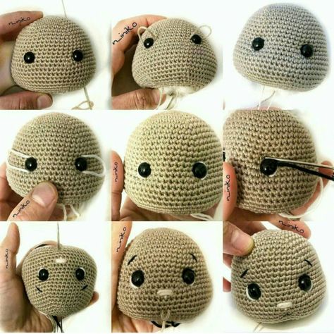 Amigurumi Yarn, Crochet Doll Tutorial, Crochet Eyes, Crochet Dolls Free Patterns, Crochet Bee, Beginner Crochet Projects, Crochet Diy, Yarn Projects, Crochet Techniques