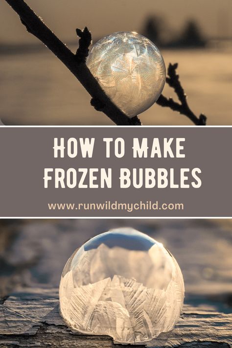 Diy Winter Games For Kids, Bubble Science Preschool, Frozen Bubbles For Kids, Freezing Bubbles Winter, Frozen Bubbles Recipe, How To Make Frozen Bubbles, Frozen Bubbles Photography, Ice Bubbles Winter Frozen, Frozen Bubbles How To Make