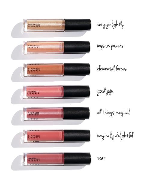 Lipgloss Product Photography Ideas, Lip Gloss Product Photography, Mac Products Collection, Mac All Things Magical Lipgloss, Mac Cosmetics Collection, Mac Lipglass, Mac Lipgloss, Penyimpanan Makeup, Mac Makeup Looks