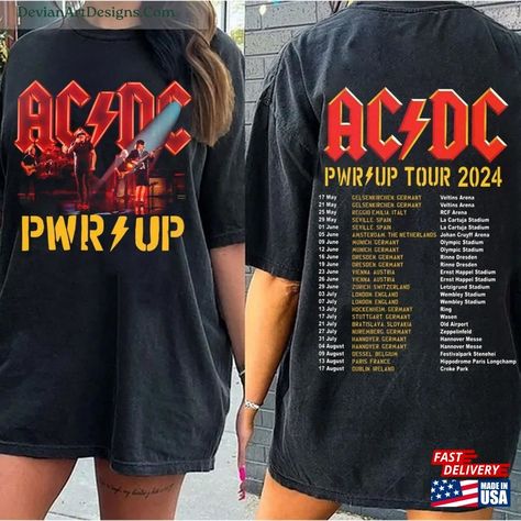 Vintage 2024 Ac Dcworld Tour Shirt Acdc Band 90S Vinatge Hoodie Classic Check more at https://devianartdesigns.com/product/vintage-2024-ac-dcworld-tour-shirt-acdc-band-90s-vinatge-hoodie-classic/ Acdc Band, Outfit Rock, Tour Shirt, Ac Dc, Band, Sweatshirts, Music, T Shirt, Clothes