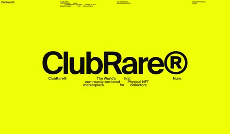 ClubRare® на Behance Office Graphics, Club Branding, Business Club, Run Club, New Branding, Design Research, Brand Guidelines, 로고 디자인, Graphic Design Typography