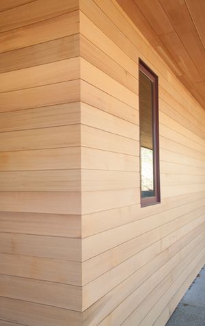 Shiplap Siding Exterior, Stained Shiplap, Mcm Exterior, Wood Cladding Exterior, Exterior Insulation, Cabinet Woodworking Plans, Ceiling Cladding, Engineered Timber Flooring, Front Door Design Wood