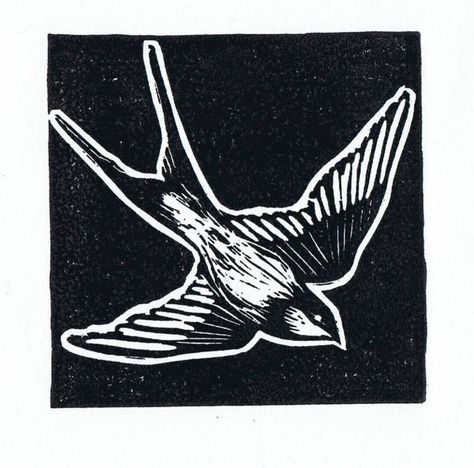 Swallow Lino Print, Swallow Linocut, Bird Linocut, Magpie Art, Notebook Sketches, Linoleum Print, Lino Art, Lino Cuts, Lino Printing