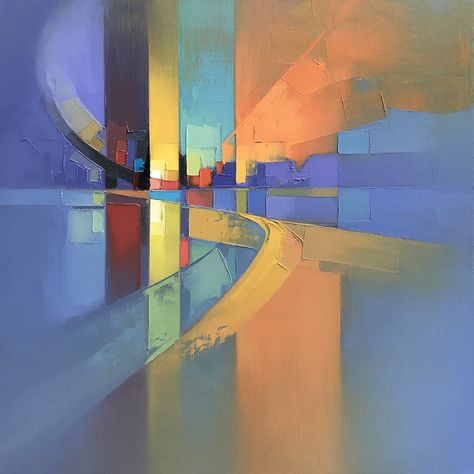 Contemporary Art Abstract, Contemporary Abstract Landscape Painting, Abstract Art Ideas, Jason Anderson, Landscape Abstract Painting, Abstract Landscape Art, Geometric Abstract Art, Abstract Art Design, Modern Art Paintings Abstract